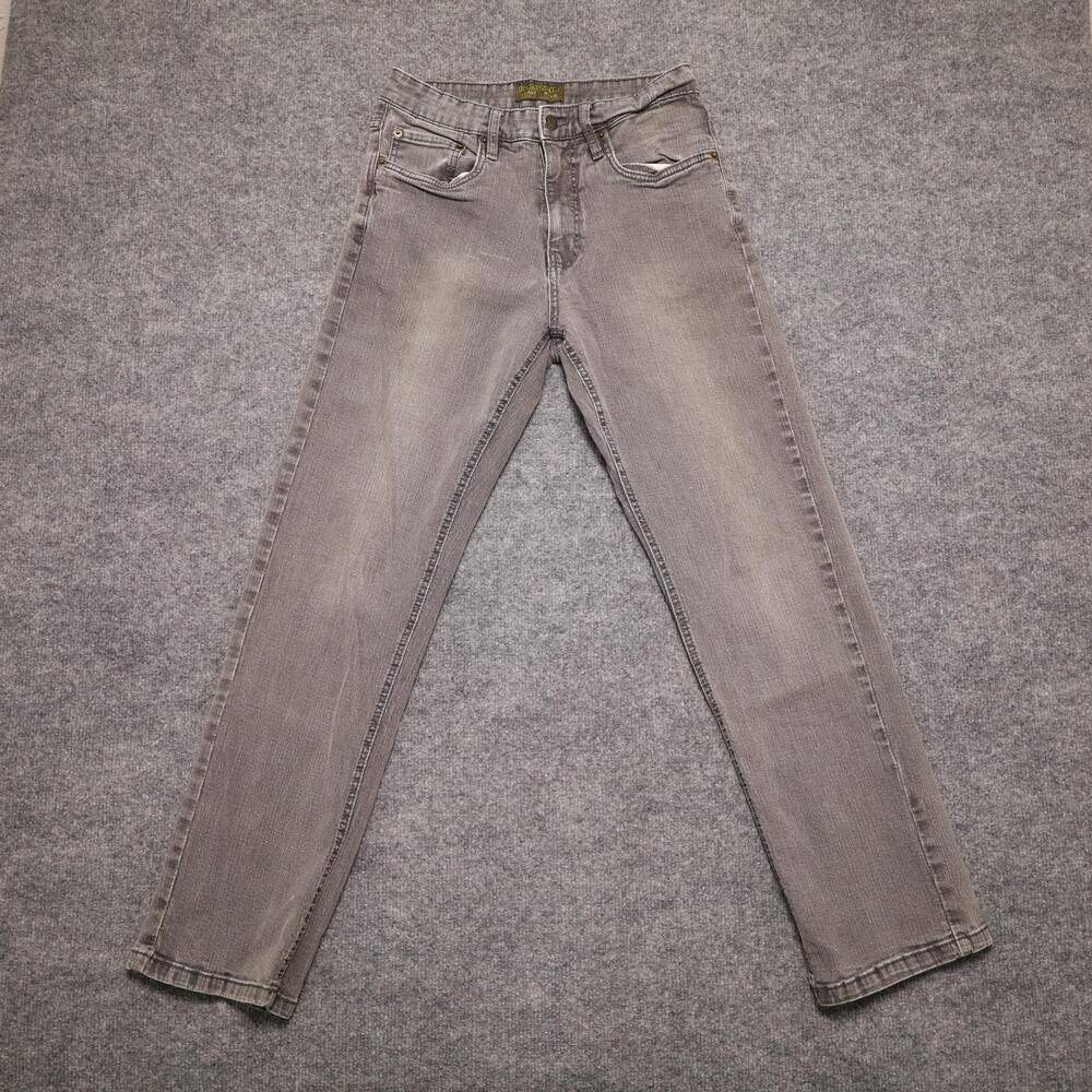 Urbanstar Jeans Mens 30x30 Gray Medium Wash Slim Straight Stretch Denim Pants